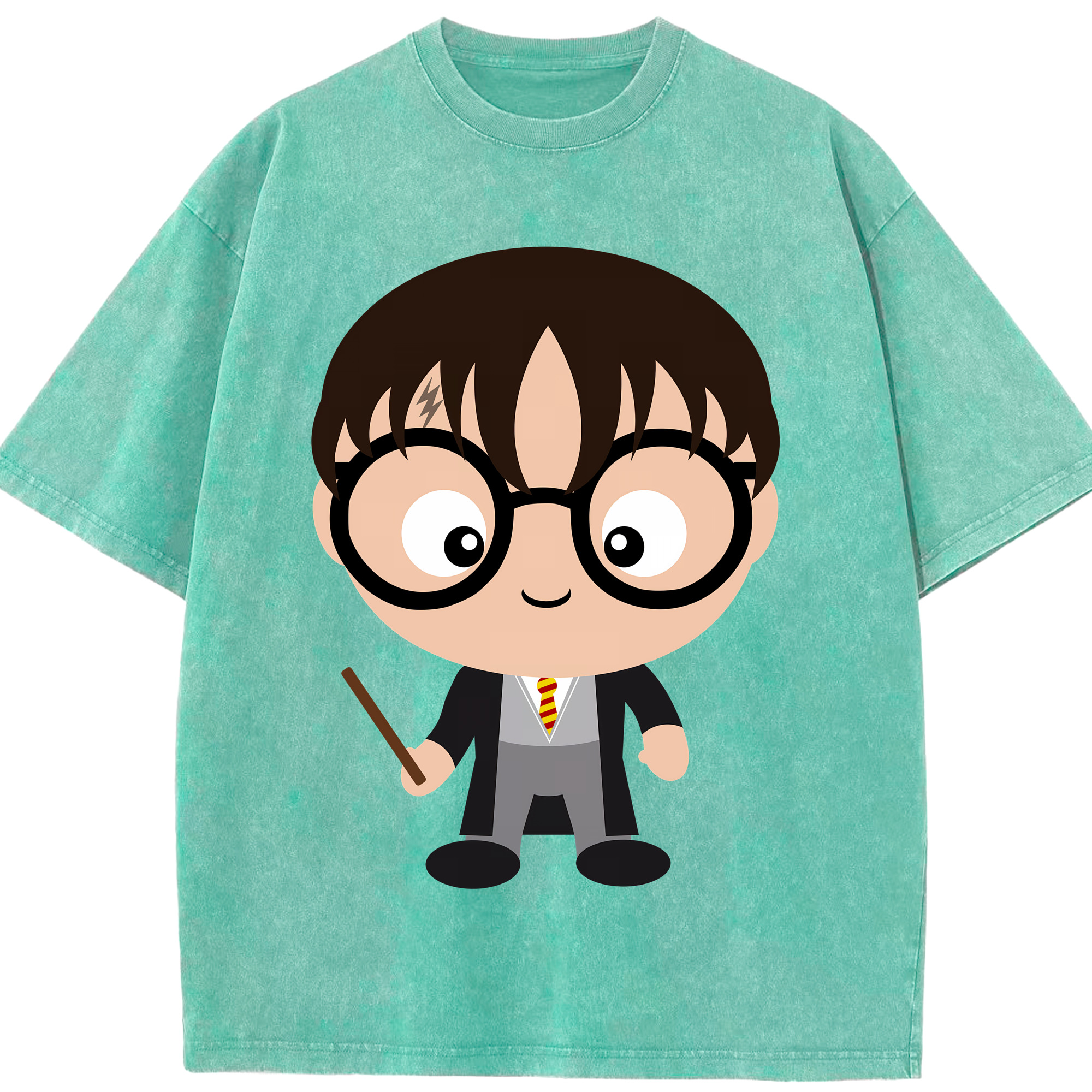 （画像用） Harry Potter ハリー・ポッターシリーズ 綿100% ヴィンテージ風 半袖Tシャツ（フロントプリント）